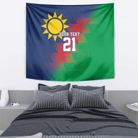 Namibia Cricket Custom Tapestry Namibian Gold Sun Flag Motif - Wonder Print Shop