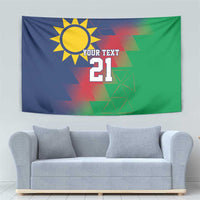 Namibia Cricket Custom Tapestry Namibian Gold Sun Flag Motif - Wonder Print Shop
