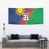 Namibia Cricket Custom Tapestry Namibian Gold Sun Flag Motif - Wonder Print Shop
