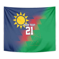 Namibia Cricket Custom Tapestry Namibian Gold Sun Flag Motif - Wonder Print Shop
