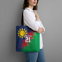 Namibia Cricket Custom Tote Bag Namibian Gold Sun Flag Motif - Wonder Print Shop