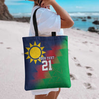 Namibia Cricket Custom Tote Bag Namibian Gold Sun Flag Motif - Wonder Print Shop