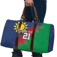 Namibia Cricket Custom Travel Bag Namibian Gold Sun Flag Motif - Wonder Print Shop