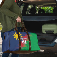 Namibia Cricket Custom Travel Bag Namibian Gold Sun Flag Motif - Wonder Print Shop