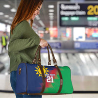 Namibia Cricket Custom Travel Bag Namibian Gold Sun Flag Motif - Wonder Print Shop