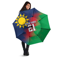 Namibia Cricket Custom Umbrella Namibian Gold Sun Flag Motif - Wonder Print Shop