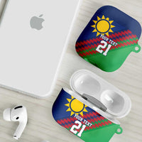Namibia Cricket Custom AirPods Case Namibian Sporty Pattern Flag Motif - Wonder Print Shop