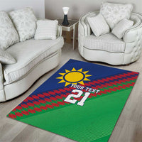 Namibia Cricket Custom Area Rug Namibian Sporty Pattern Flag Motif - Wonder Print Shop