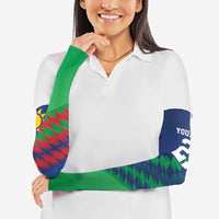 Namibia Cricket Custom Arm Sleeves Namibian Sporty Pattern Flag Motif - Wonder Print Shop