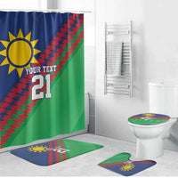 Namibia Cricket Custom Bathroom Set Namibian Sporty Pattern Flag Motif - Wonder Print Shop