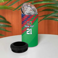 Namibia Cricket Custom 4 in 1 Can Cooler Tumbler Namibian Sporty Pattern Flag Motif - Wonder Print Shop