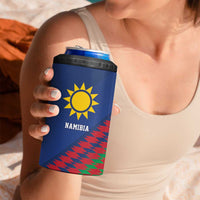 Namibia Cricket Custom 4 in 1 Can Cooler Tumbler Namibian Sporty Pattern Flag Motif - Wonder Print Shop