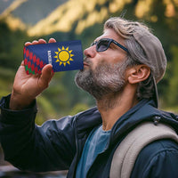 Namibia Cricket Custom 4 in 1 Can Cooler Tumbler Namibian Sporty Pattern Flag Motif - Wonder Print Shop