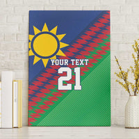 Namibia Cricket Custom Canvas Wall Art Namibian Sporty Pattern Flag Motif - Wonder Print Shop