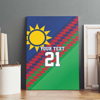 Namibia Cricket Custom Canvas Wall Art Namibian Sporty Pattern Flag Motif - Wonder Print Shop