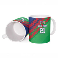 Namibia Cricket Custom Ceramic Mug Namibian Sporty Pattern Flag Motif - Wonder Print Shop