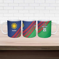 Namibia Cricket Custom Ceramic Mug Namibian Sporty Pattern Flag Motif - Wonder Print Shop