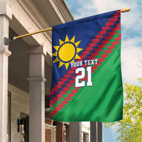 Namibia Cricket Custom Garden Flag Namibian Sporty Pattern Flag Motif - Wonder Print Shop