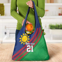 Namibia Cricket Custom Grocery Bag Namibian Sporty Pattern Flag Motif - Wonder Print Shop