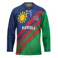 Namibia Cricket Custom Hockey Jersey Namibian Sporty Pattern Flag Motif - Wonder Print Shop