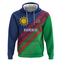 Namibia Cricket Custom Hoodie Namibian Sporty Pattern Flag Motif - Wonder Print Shop