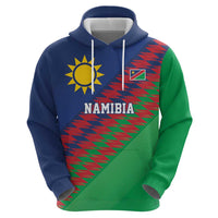 Namibia Cricket Custom Hoodie Namibian Sporty Pattern Flag Motif - Wonder Print Shop