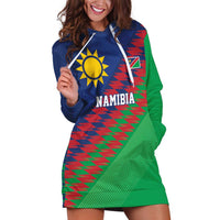Namibia Cricket Custom Hoodie Dress Namibian Sporty Pattern Flag Motif - Wonder Print Shop