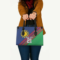 Namibia Cricket Custom Leather Bag Namibian Sporty Pattern Flag Motif - Wonder Print Shop