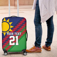 Namibia Cricket Custom Luggage Cover Namibian Sporty Pattern Flag Motif - Wonder Print Shop