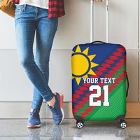 Namibia Cricket Custom Luggage Cover Namibian Sporty Pattern Flag Motif - Wonder Print Shop