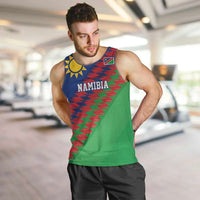 Namibia Cricket Custom Men Tank Top Namibian Sporty Pattern Flag Motif - Wonder Print Shop
