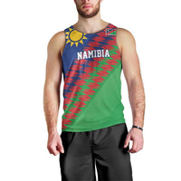 Namibia Cricket Custom Men Tank Top Namibian Sporty Pattern Flag Motif - Wonder Print Shop