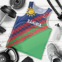 Namibia Cricket Custom Men Tank Top Namibian Sporty Pattern Flag Motif - Wonder Print Shop