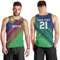 Namibia Cricket Custom Men Tank Top Namibian Sporty Pattern Flag Motif - Wonder Print Shop
