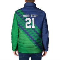 Namibia Cricket Custom Padded Jacket Namibian Sporty Pattern Flag Motif - Wonder Print Shop