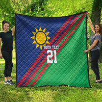 Namibia Cricket Custom Quilt Namibian Sporty Pattern Flag Motif - Wonder Print Shop