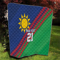 Namibia Cricket Custom Quilt Namibian Sporty Pattern Flag Motif - Wonder Print Shop