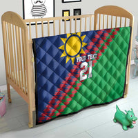 Namibia Cricket Custom Quilt Namibian Sporty Pattern Flag Motif - Wonder Print Shop