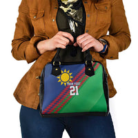 Namibia Cricket Custom Shoulder Handbag Namibian Sporty Pattern Flag Motif - Wonder Print Shop