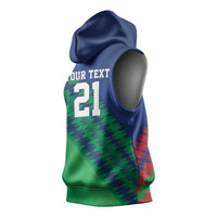 Namibia Cricket Custom Sleeveless Hoodie Namibian Sporty Pattern Flag Motif - Wonder Print Shop