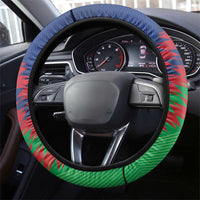 Namibia Cricket Steering Wheel Cover Namibian Sporty Pattern Flag Motif - Wonder Print Shop