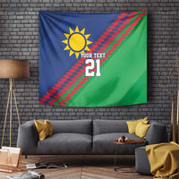 Namibia Cricket Custom Tapestry Namibian Sporty Pattern Flag Motif - Wonder Print Shop