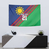 Namibia Cricket Custom Tapestry Namibian Sporty Pattern Flag Motif - Wonder Print Shop