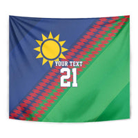 Namibia Cricket Custom Tapestry Namibian Sporty Pattern Flag Motif - Wonder Print Shop