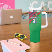 Namibia Cricket Custom Tumbler With Handle Namibian Sporty Pattern Flag Motif - Wonder Print Shop
