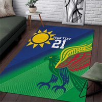Namibia Rugby Custom Area Rug Welwitschias African Fish Eagle - Wonder Print Shop