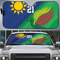 Namibia Rugby Custom Auto Sun Shade Welwitschias African Fish Eagle - Wonder Print Shop