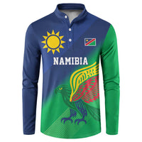 Namibia Rugby Custom Button Sweatshirt Welwitschias African Fish Eagle - Wonder Print Shop