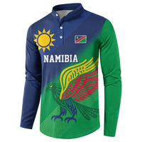 Namibia Rugby Custom Button Sweatshirt Welwitschias African Fish Eagle - Wonder Print Shop