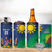 Namibia Rugby Custom 4 in 1 Can Cooler Tumbler Welwitschias African Fish Eagle - Wonder Print Shop